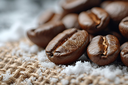 香醇的咖啡豆背景图片