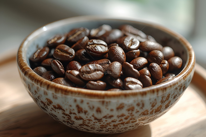 咖啡豆的桌面图片