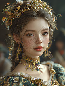美丽的贵族女子背景图片
