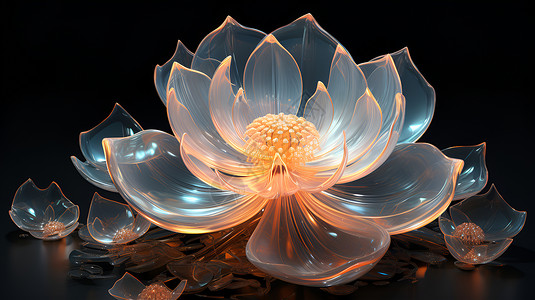 精美的透明莲花背景图片