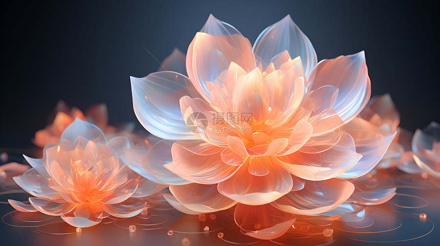 莲花的透明之美图片