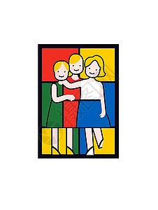 家庭的色彩艺术背景图片