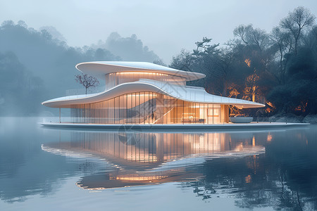 中国现代建筑超现代风格的中国亭子设计图片