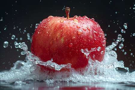 一颗红苹果香脆苹果设计图片