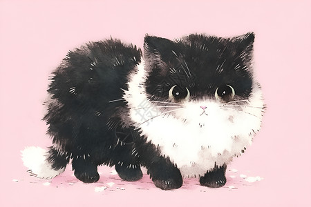 毛茸茸的可爱猫咪背景图片