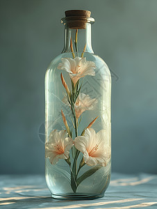 花香瓶子背景图片