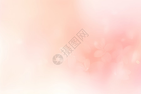 极简素材模糊花海樱花粉色壁纸插画