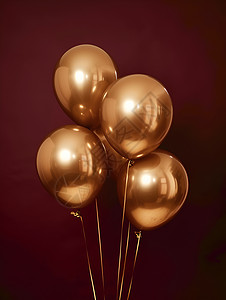 奢华的金色气球背景图片