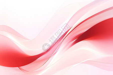 红色星形光效晶莹透明的红白色抽象波纹插画
