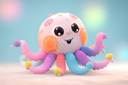 可爱的章鱼玩具高清图片