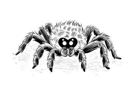 扁带扁腿蜘蛛插画
