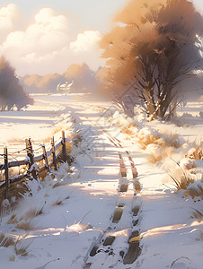 冬日飘雪背景图片