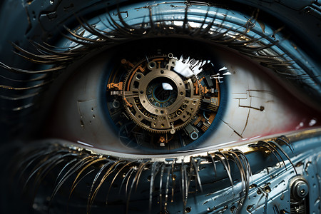 神秘机械之眼背景图片