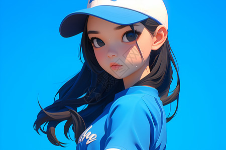 棒球少女背景图片
