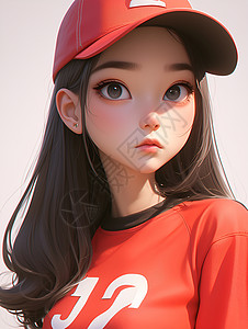 带着棒球帽的女孩背景图片
