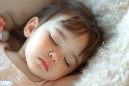 安静睡觉的孩子背景图片
