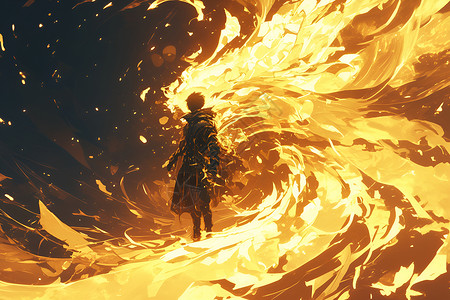 烈焰之波火焰游戏素材高清图片