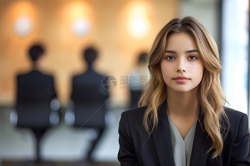 职场的女性职员图片