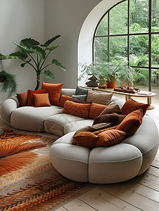 可爱装饰小鸟可爱的沙发组合设计图片