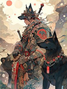 神烦狗武士与神犬插画