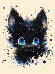 小猫咪蓝眼睛背景图片