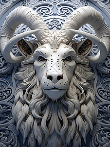 动物头像素材艺术羊头设计图片