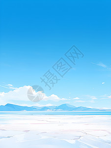 盐湖景色背景图片