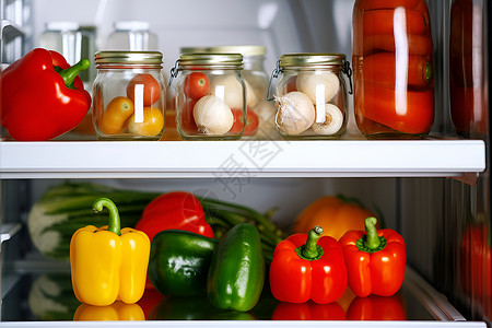 冰箱的各种蔬菜水果高清图片
