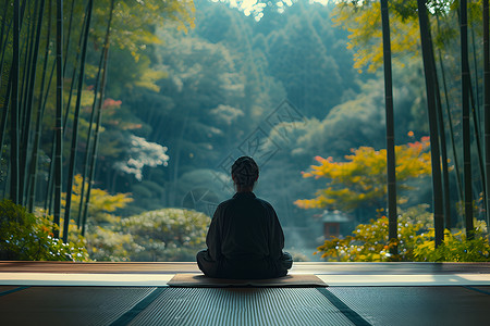 锅垫子垫子上静坐的女士背景