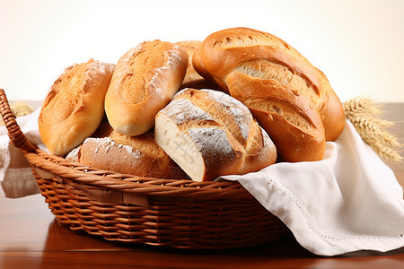 传统健康的面包背景图片