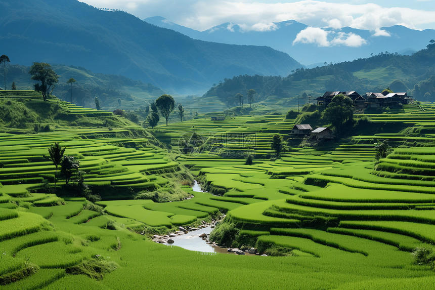 宁静山水图片