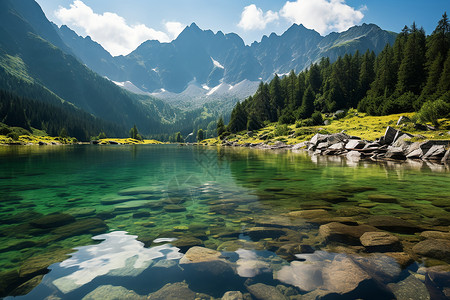 山水自然美景背景图片