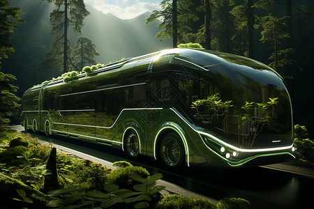 平静的河面未来行驶的新能源车设计图片