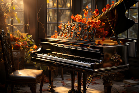 美丽的琴房美丽钢琴素材高清图片