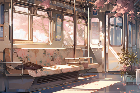 粉色的地铁背景图片