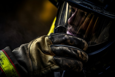 消防战士消防手套高清图片