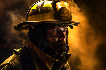 勇敢的消防员背景图片