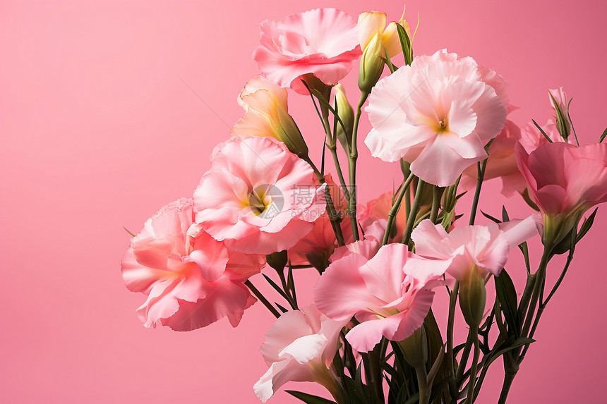 粉色花束的美丽绽放图片