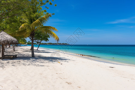 万亿蓝海蓝海白沙度假天堂背景