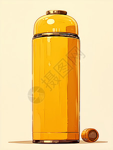 阳光下的黄色瓶子背景图片