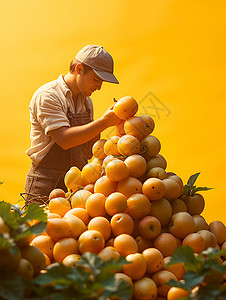 橙子丰收水果丰收设计图片