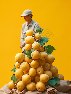 果园丰收大丰收水果丰收的劳动者设计图片