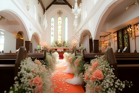 教堂结婚结婚礼堂背景