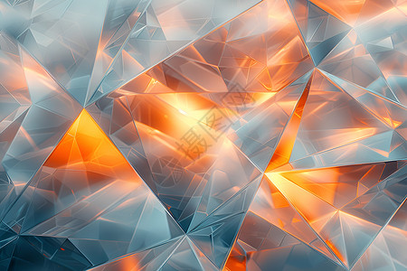 晶莹剔透的几何玻璃背景图片