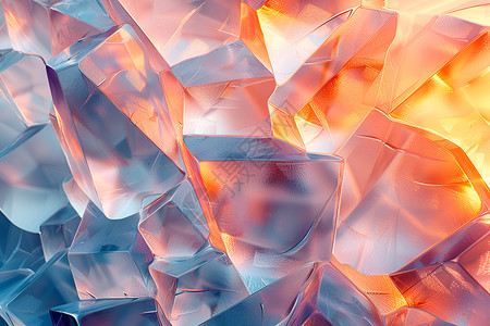玻璃效果立体的冷冰效果插画