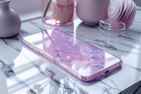 紫色玻璃纹理手机壳背景图片