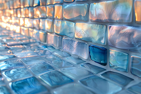 玻璃瓷砖淡蓝色纹理高清图片