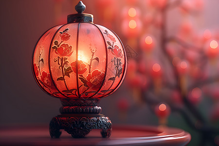 喜庆的中式灯笼背景图片