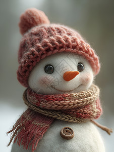 可爱帽子可爱的毛毡雪人背景