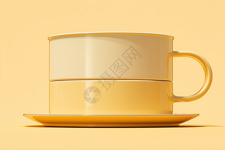 杯套设计绘画的黄色饮品杯插画